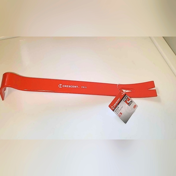 Crescent FB15 Double Ended Flat Pry Bar & Nail Puller 15", Red - Picture 1 of 6